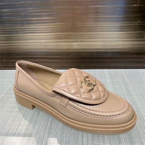 beige chanel loafers|chanel clothing store.